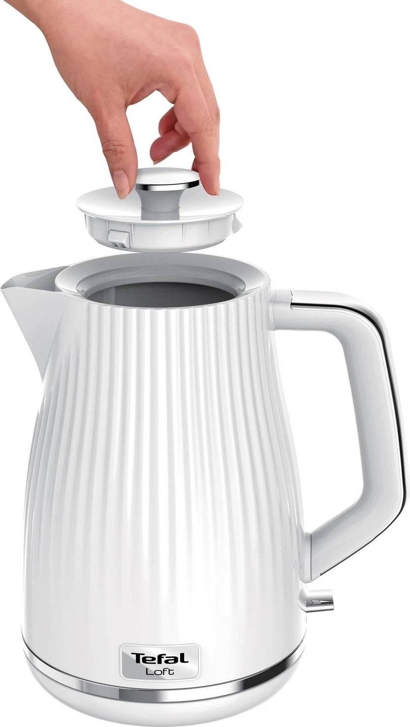 Çajnik elektrik Tefal KO250130 Loft, 1.7L, 2400W, i bardhë