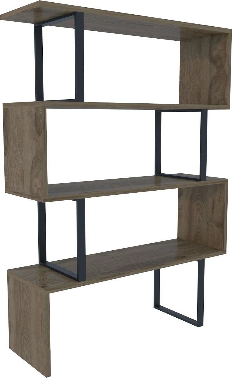 Raft librash Hanah Home Adriana, ngjyrë lis dhe e zezë, Ud