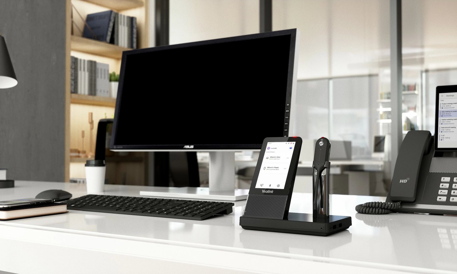 Kufje pa tela Yealink WH66 Dual UC-DECT, Zyrë/Qendra thirrjesh, e zezë Kufje pa tela Yealink WH66 Dual UC-DECT, Zyrë/Qendra thirrjesh, e zezë