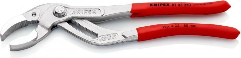 Knipex klësta për sifon 81 03 250, 250mm, krom-vanadium, e kuqe