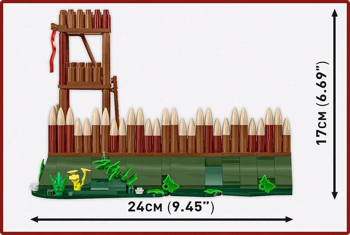 Set blloqe ndërtimi, Cobi, COBI-20076 Roman Camp Watchtower, 628 pjesë, 3 figurina, 8+