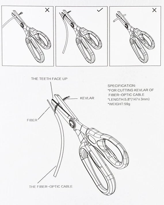 Gërshërë Logilink WZ0065, për fibra Kevlar, ngjyrë blu e errët