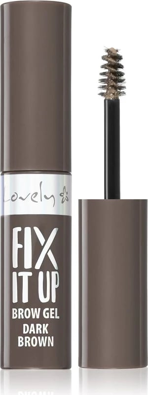 Xhel për vetulla Lovely Fix It Up Brown Gel Eyebrow Fixing Gel kafe e errët 1 art