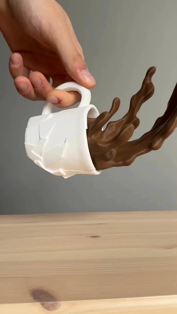 Statujë dekorative trinket, ngjyrë kafe dhe e bardhë, Evila Originals