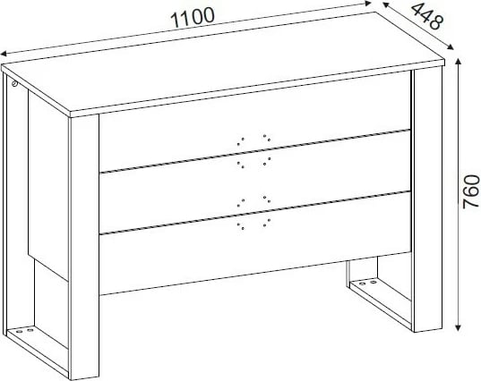Komodë Hanah Home, Bumerang, ngjyrë arrë dhe antracit