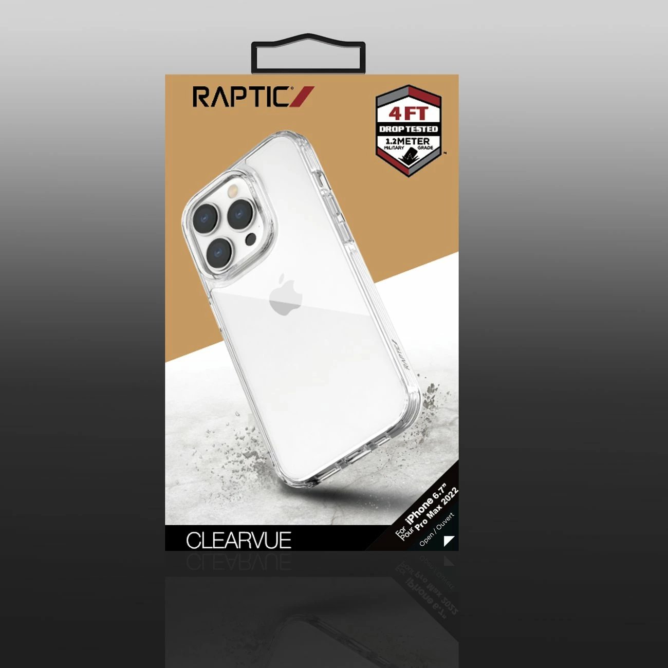 Mbështjellës Raptic X-Doria Clearvue për iPhone 14 Pro Max, Transparent