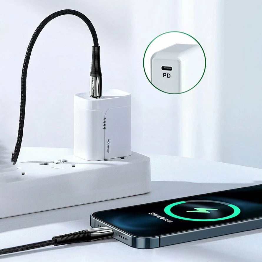 Kabllo Joyroom S-1224K2 USB-C në Lightning, 1.2m, 20W, e kuqe