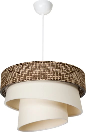 Llambë tavani e vetme, Tazma,, ngjyrë kafe dhe krem, D38x65cm