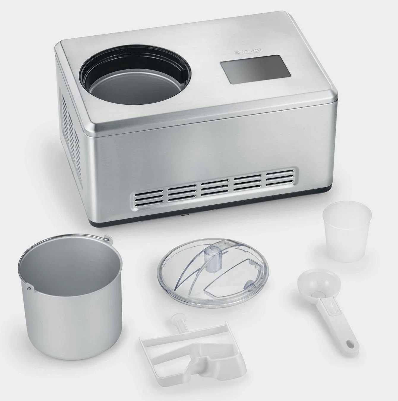 Aparat për akullore Severin EZ 7405, 2L, 180W, argjendtë