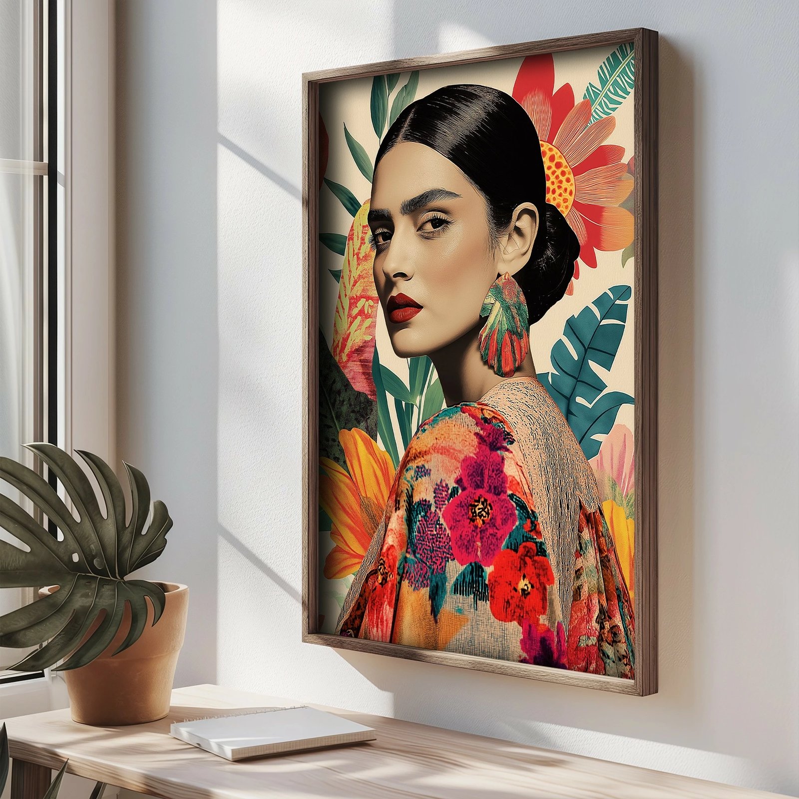 Pikturë dekorative me kornizë MDF, Wallity, TUN022-XL, shumëngjyrëshe, 50x70x3.5cm