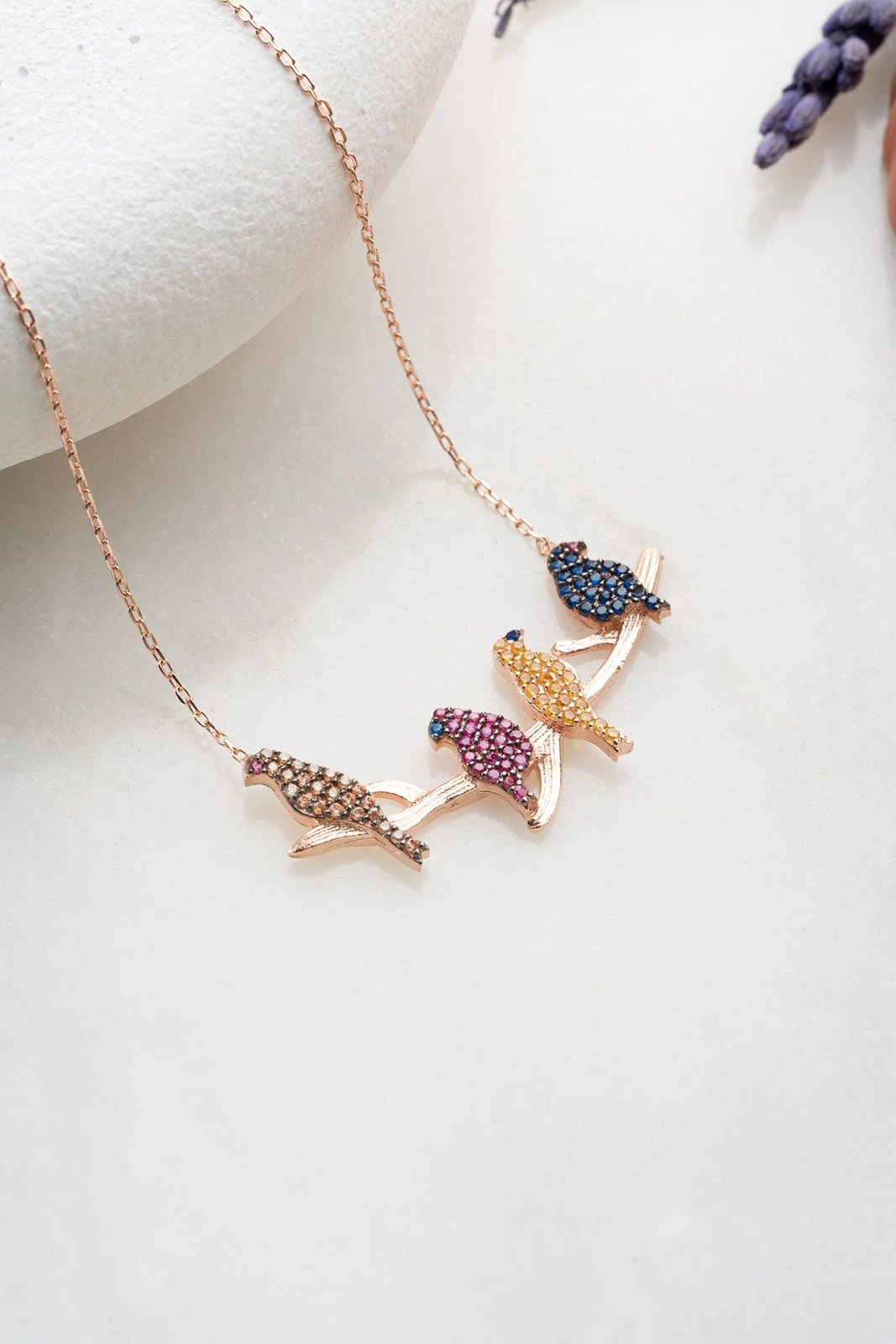 Varëse argjendi, ngjyrë rozë ari, kaltër navy dhe fuchsia, Jumeon, TRDYL679 Varëse argjendi, ngjyrë rozë ari, kaltër navy dhe fuchsia, Jumeon, TRDYL679