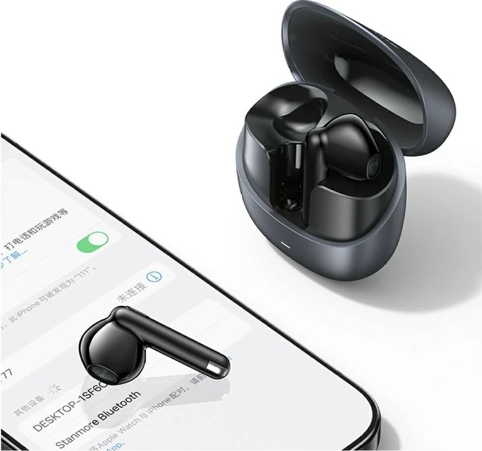 Kufje TWS Bluetooth USAMS Echo E03 USA001676, 13 mm driver, Bluetooth 5.3, deri 16h me kuti, USB-C, gri