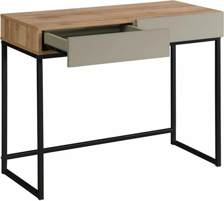 Konsolë Verde me 2 sirtarë, natyrale, mente, 90x42x75