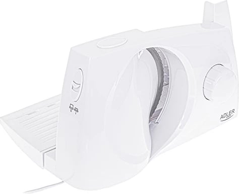 Prerëse ushqimi Adler AD 4703, teh inox 170 mm, 150 W (max 400 W), trashësi 0-15 mm, palosëse, e bardhë