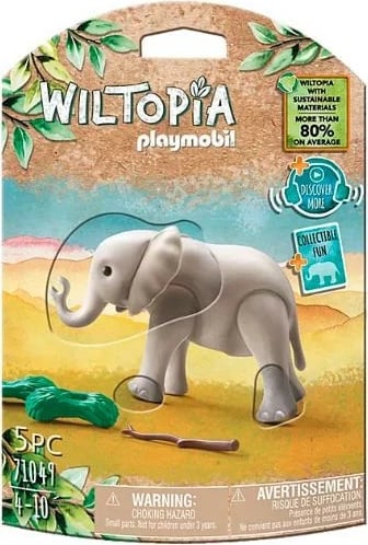 Set figurina Playmobil Wiltopia 71049, elefant i vogël, 5 pjesë
