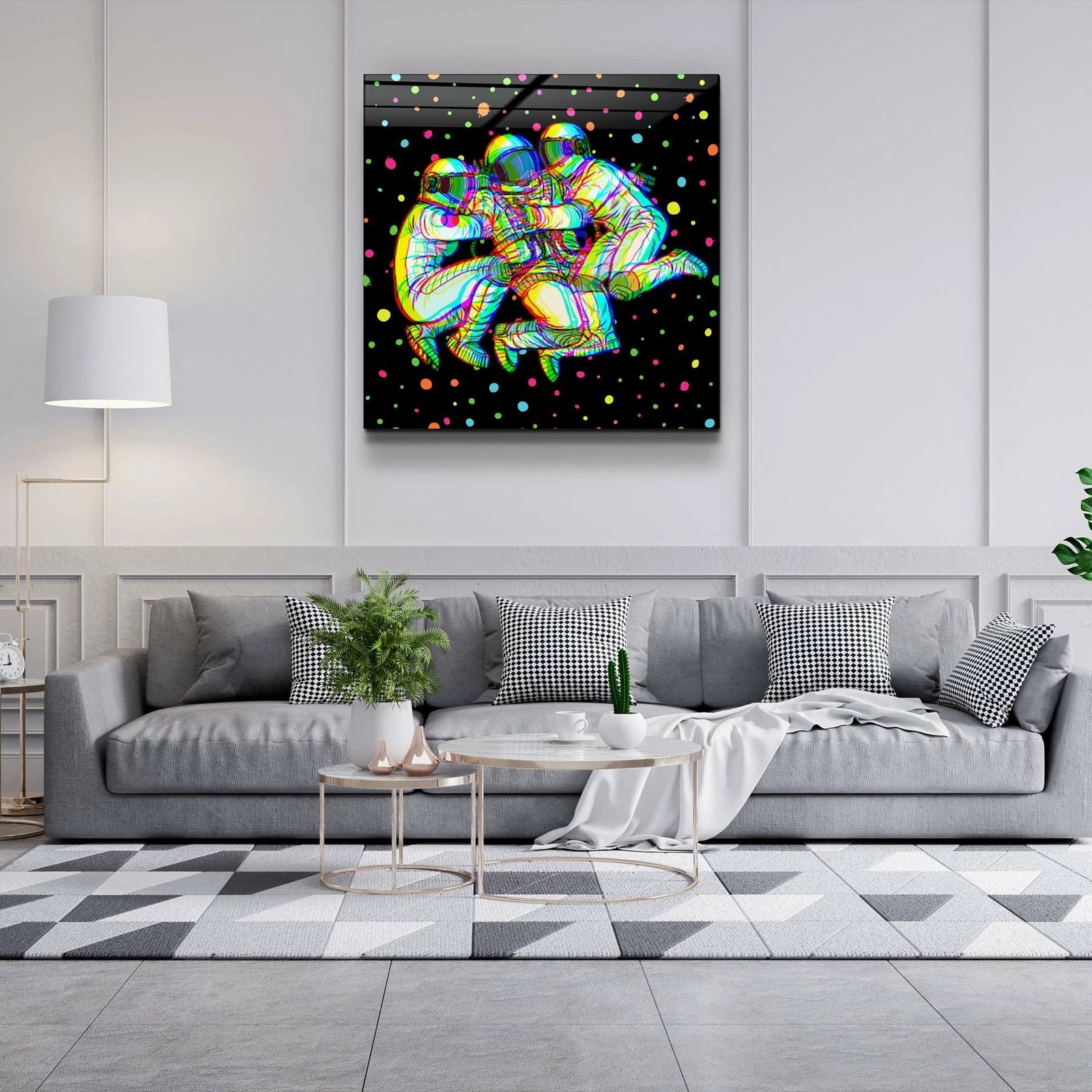 Pikturë dekorative prej xhami të temperuar, shumëngjyrëshe, Wallity, KRV-1001, 50x50cm