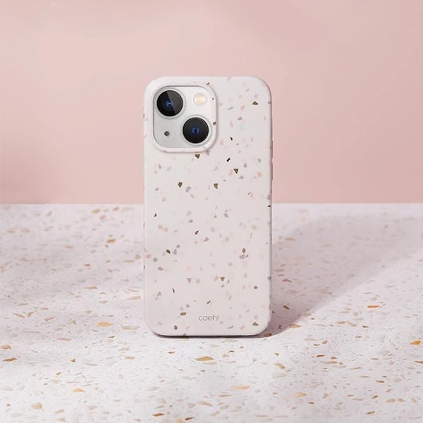 Mbështjellës UNIQ Coehl Terrazzo për iPhone 14 Plus, sand