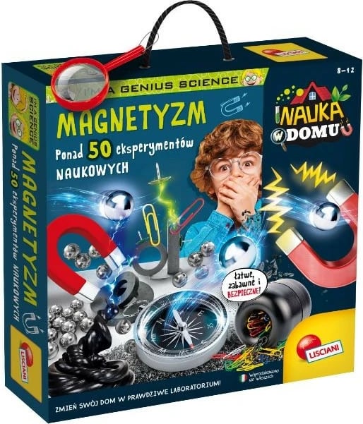 Set shkencor për magnetizëm, Lisciani, 304-PL97517, 50+ eksperimente, 8+ vjeç