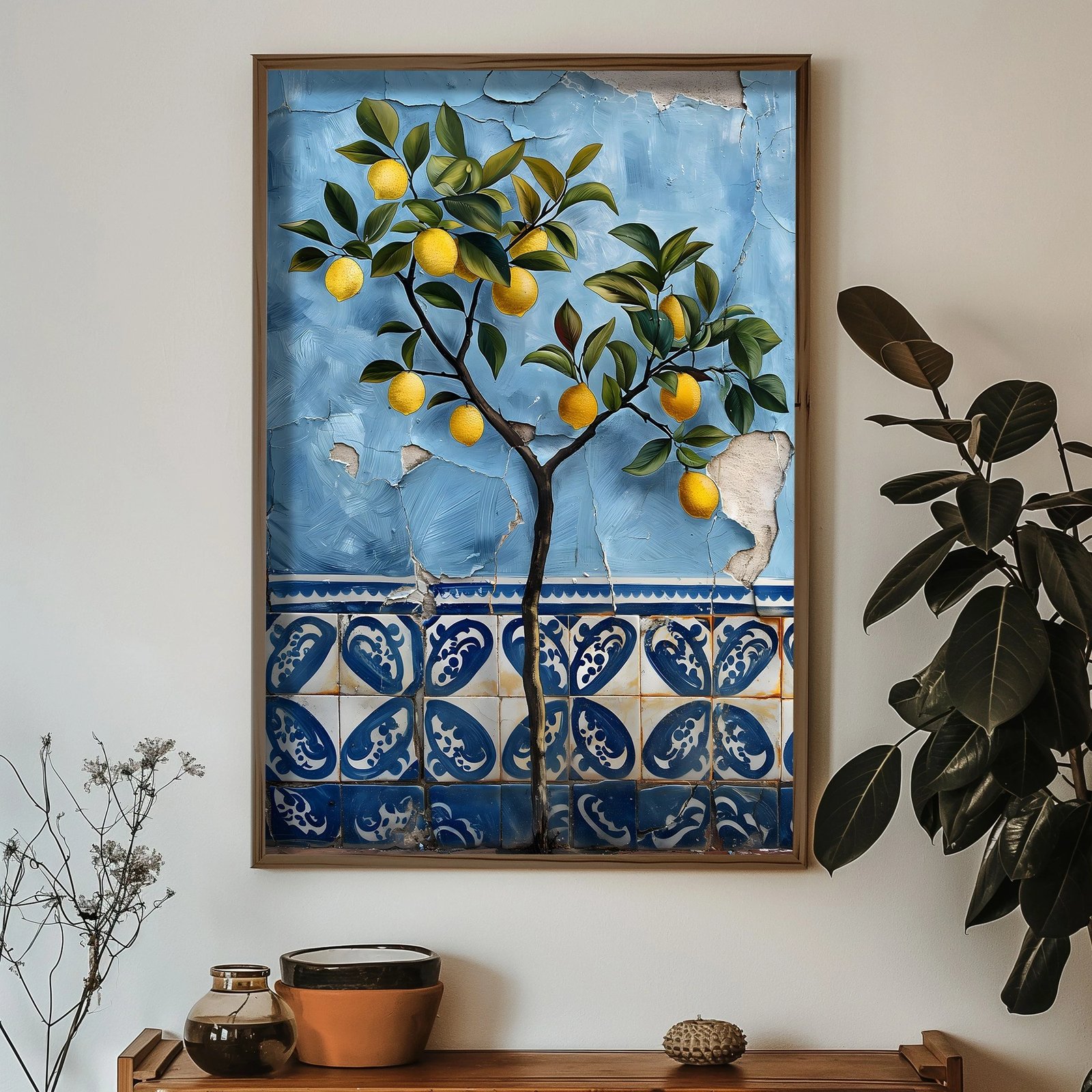 Pikturë dekorative me kornizë MDF, shumëngjyrëshe, Wallity HUM097, 50x70x3.5cm