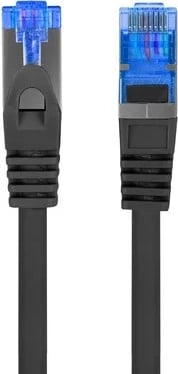 Kabllo Lanberg Patchcord, CAT.6A S / FTP, 1m, e zezë