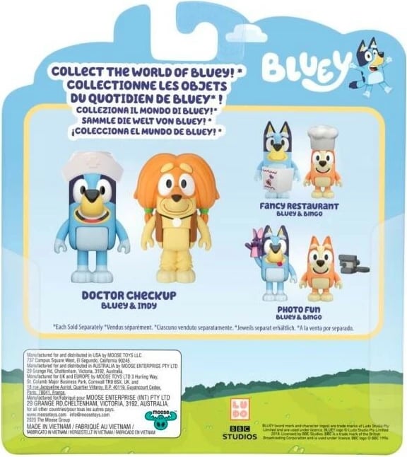 Set figurina Bluey Tm Toys BLU13046, 2 copë, plastikë