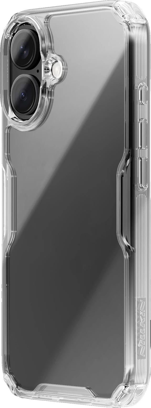 Mbështjellës Nillkin Nature Pro për iPhone 16, transparent dhe bardhë