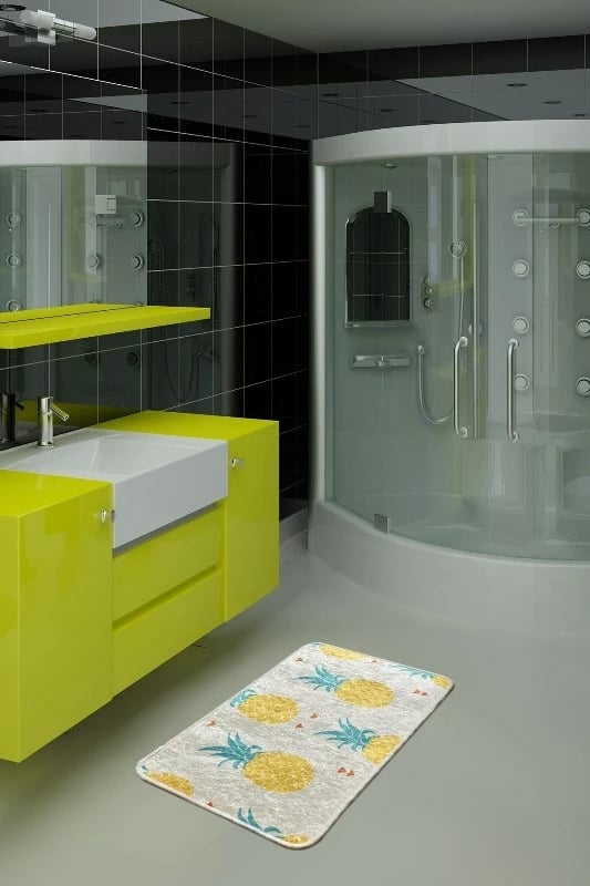 Tapet për banjo Mijölnir, ananas, shumëngjyrësh, 40x60cm