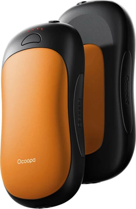 Ngrohës duarsh Ocoopa UT4102 me powerbank 2x5000 mAh, USB-C, portokalli/zi, set prej 2 copë