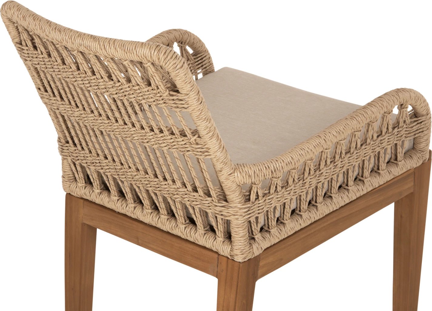 Karrige STARDOM, dru teak dhe litar, ngjyrë natyrale, FH9760.01, 57x65x83H cm