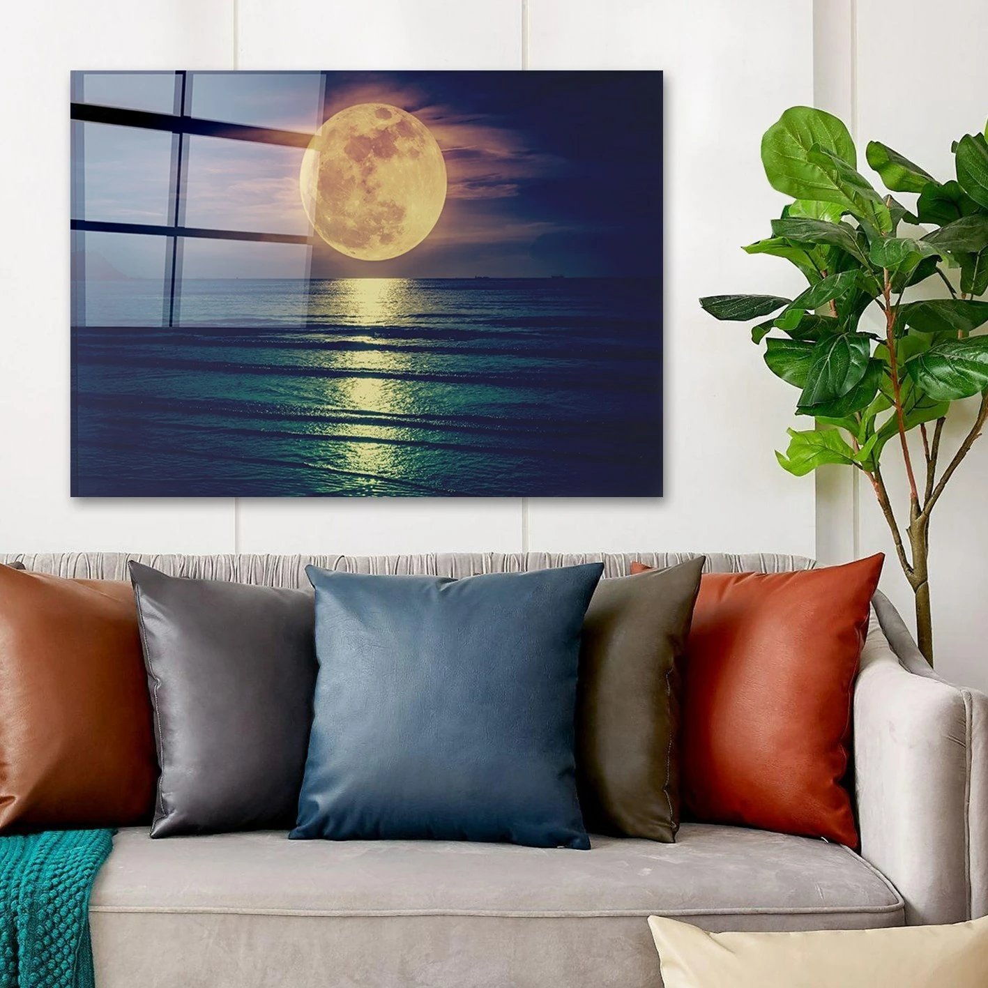 Pikturë dekorative prej xhami të temperuar, shumëngjyrëshe, CAM1044034966 - 50x70cm