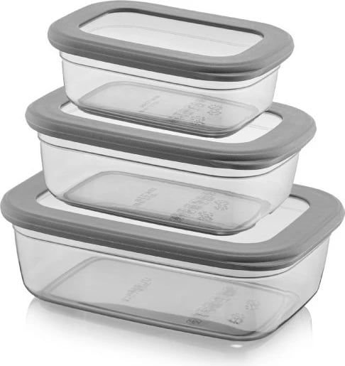 Set kuti për ruajtje (3 copë), ngjyrë antracit, BNMPOLYAR03-46712