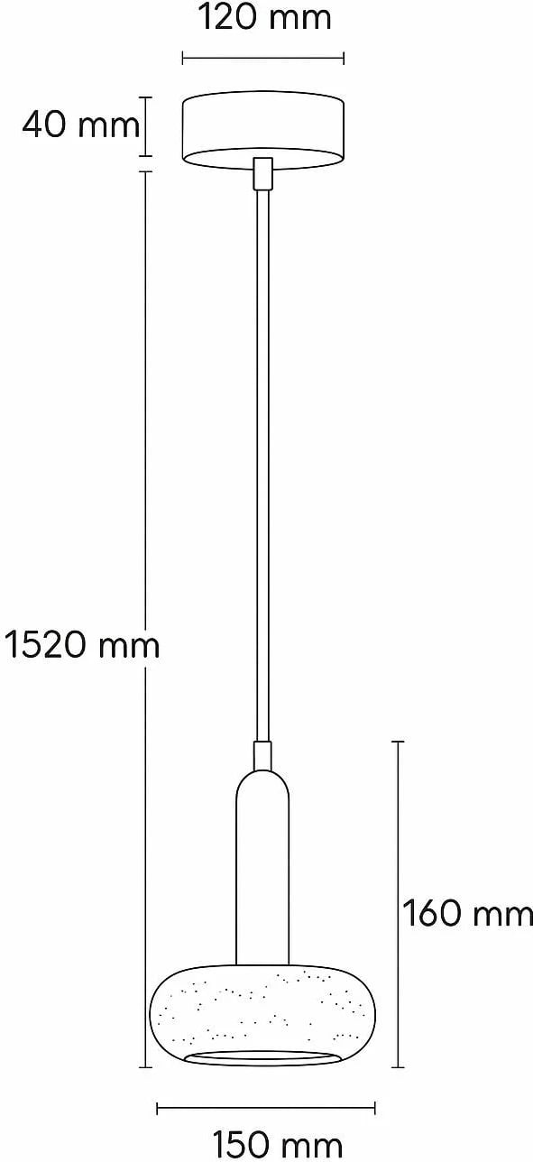 Llambë tavani Opviq, Worm, ngjyrë druri arre dhe bezhë