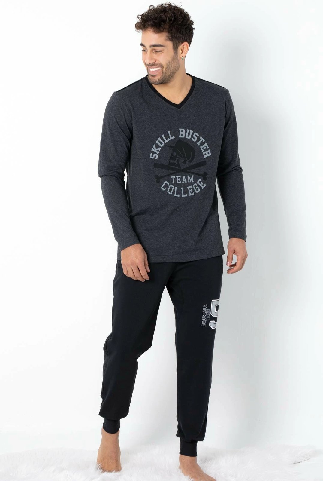 Set pizhamash për burra, Jumeon, anthracite, 002-000692004, XL/XXL