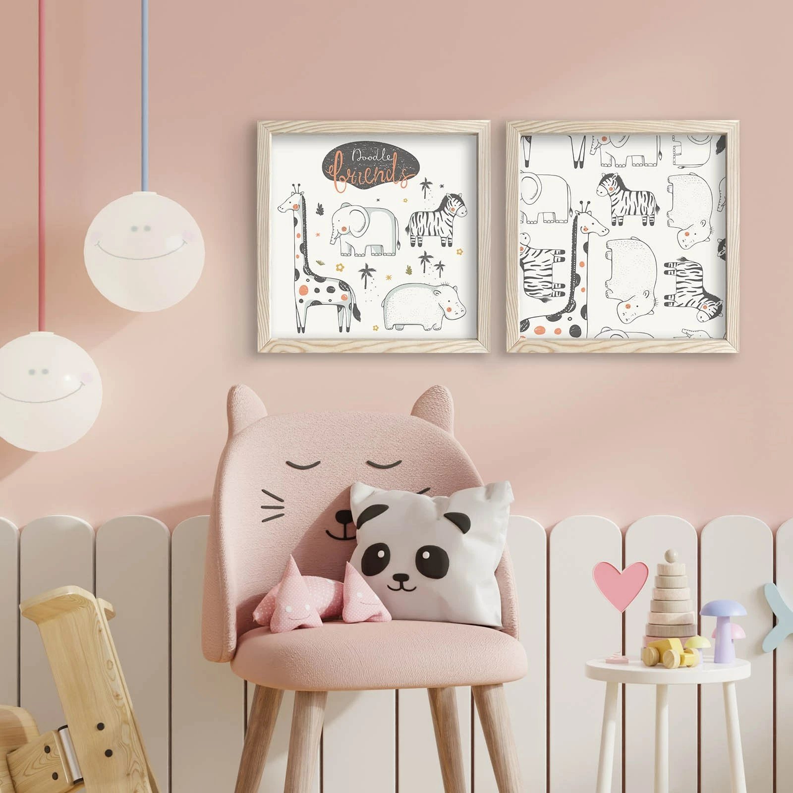 Pikturë dekorative me kornizë MDF (2 copë), Wallity, 2P3333KCT-001