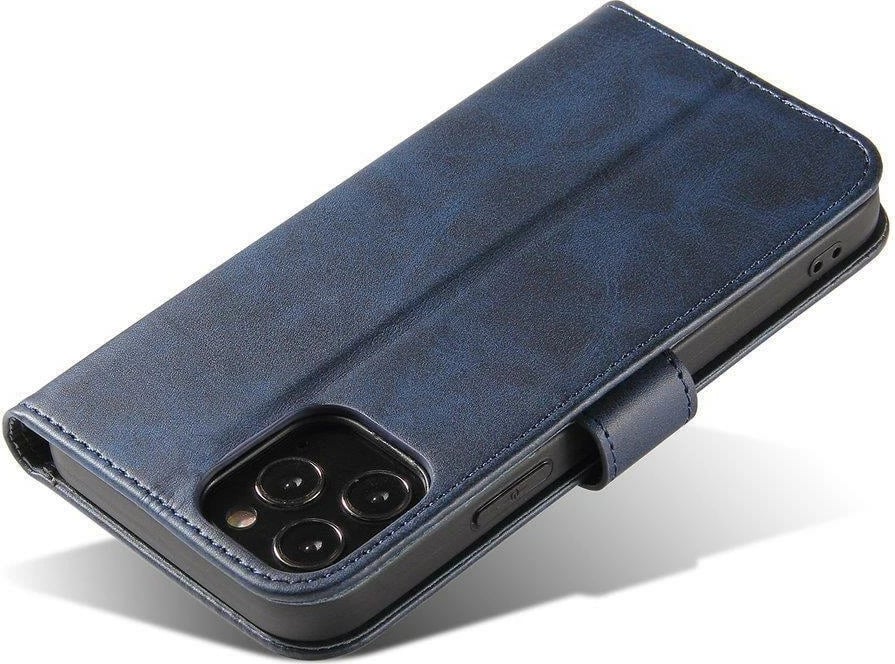 Mbështjellës Hurtel Magnet Case me kapak dhe mbajtëse, për Samsung Galaxy A03s, Kaltër