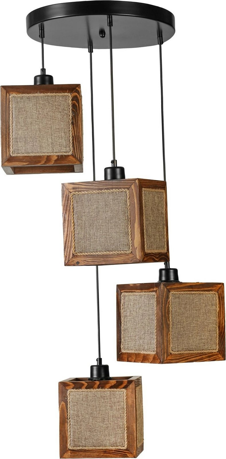 Kandil tavani Opviq, ratan, arre, e zezë, 8702-4