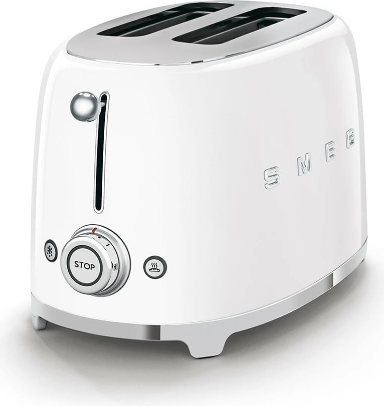 Toaster SMEG TSF01WHEU, 2 vende, 950W, e bardhë