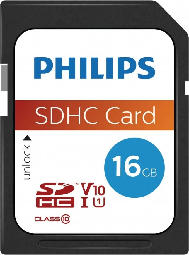 Kartelë memorie Philips SDHC 16GB Class 10 UHS-I, e zezë/e bardhë