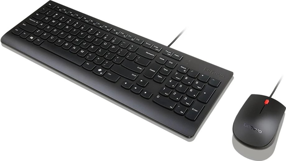 Set tastierë dhe maus Lenovo Essential, model 129, gjermanisht, me kabllo, zi