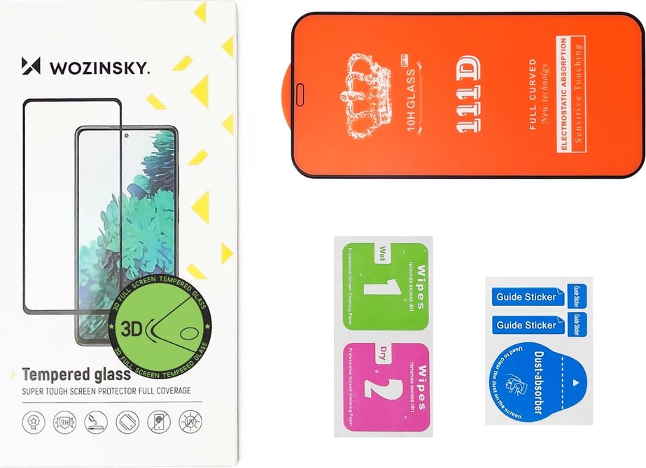 Xham mbrojtës Wozinsky Full Glue për iPhone SE 2022/SE 2020/iPhone 8/iPhone 7, i zi