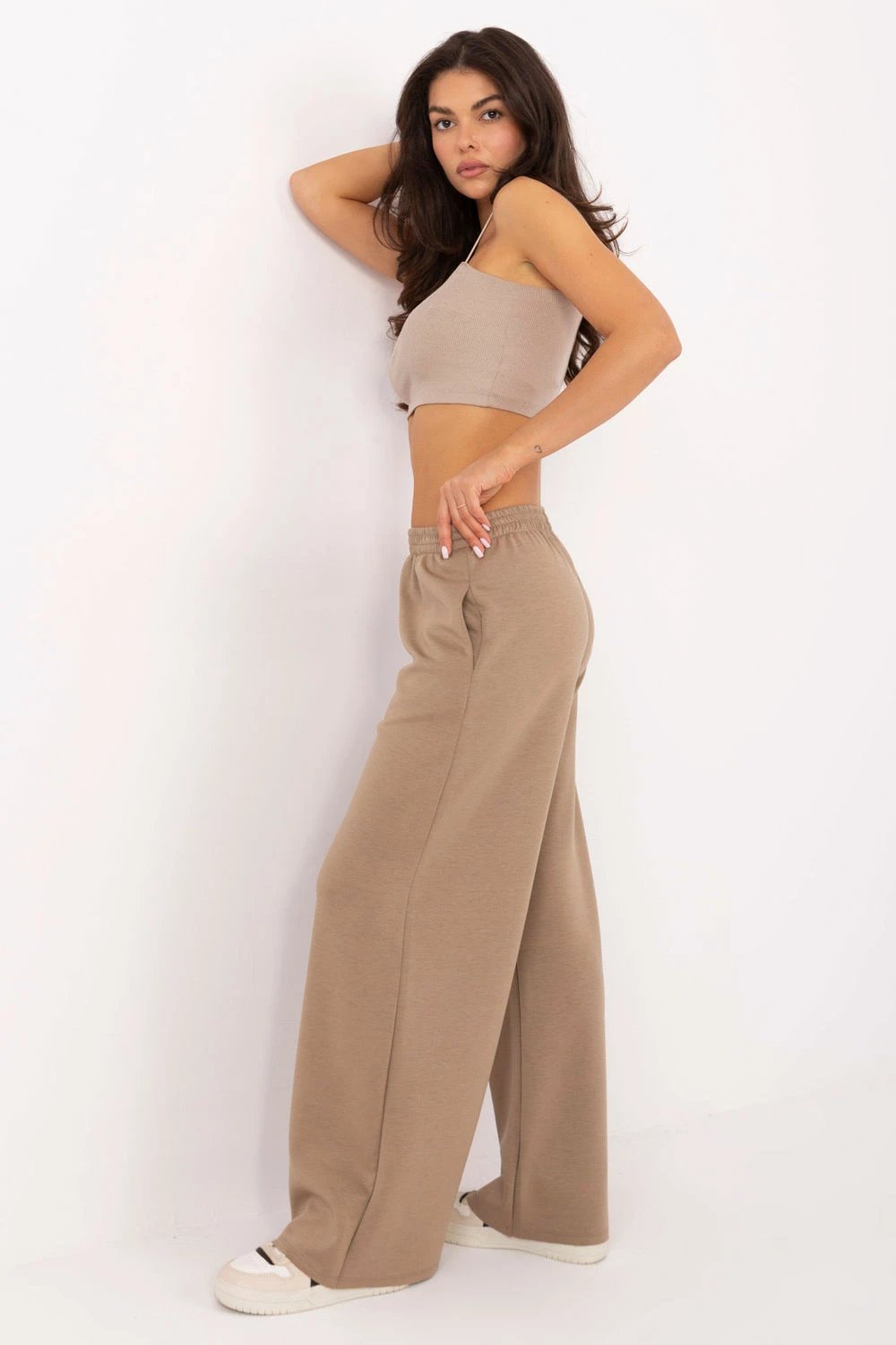 Pantallona sportive Italy Moda 218433 femra, beige