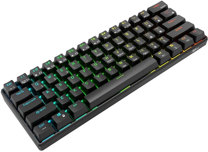 Tastierë mekanike Royal Kludge RK61, RGB, Red Switch, e zezë