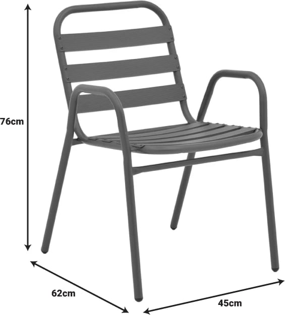 Tavolinë me karrige për terasë, ngjyrë kafe, Φ60x70cm