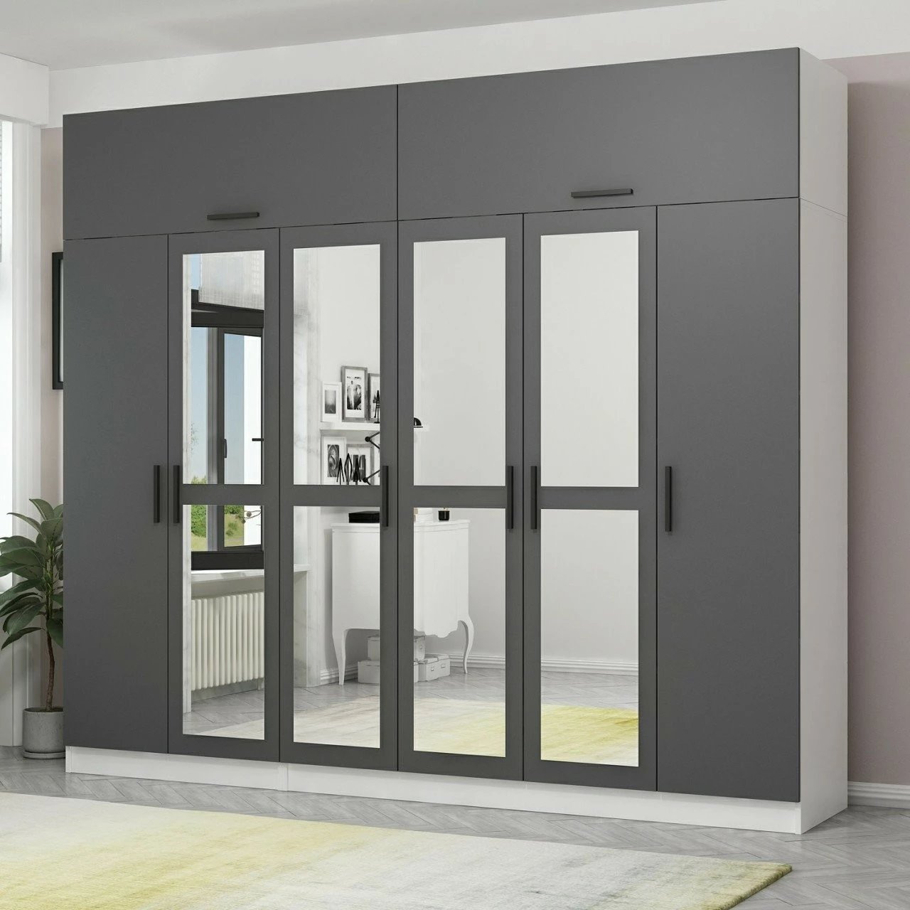 Dollap Skye Decor, anthracite dhe i bardhë, Kale - 5160