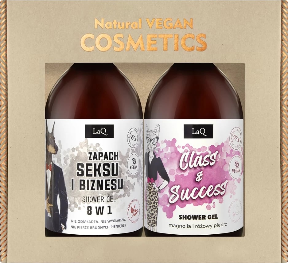 Set xhel dushi unisex LaQ Full Steam Sex and Business Scent + Class & Success, 2x500ml Set xhel dushi unisex LaQ Full Steam Sex and Business Scent + Class & Success, 2x500ml