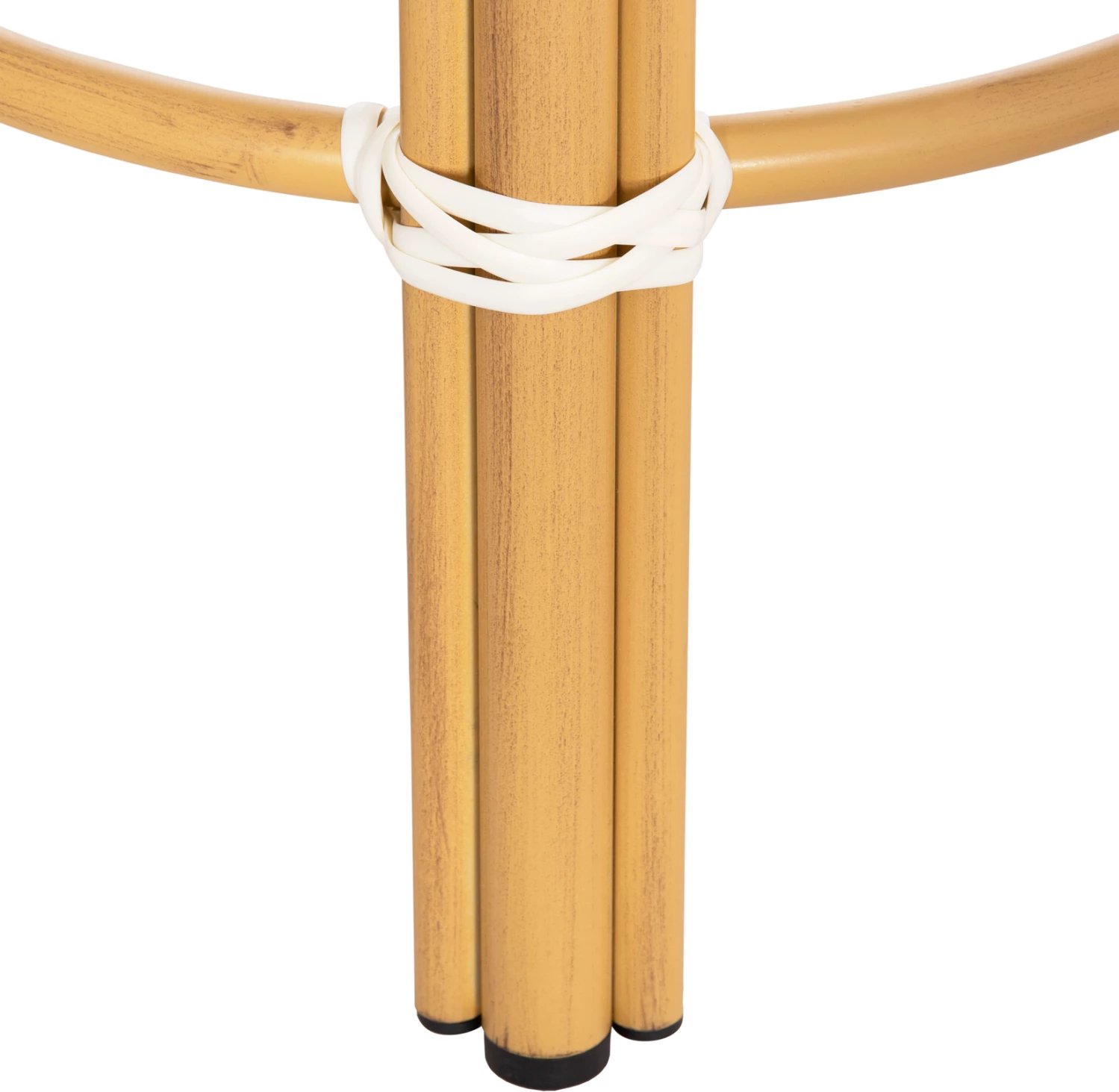 Karrige për bar mesatare alumini CHINO FH6286.05 pamje bambuje & tekstilene blu 43x43x65Hcm