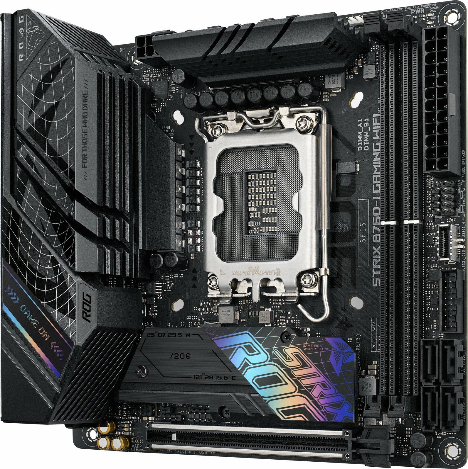 Pllakë amë ASUS ROG STRIX B760-I GAMING WIFI, Intel, LGA 1700, DDR5-SDRAM, 64 GB