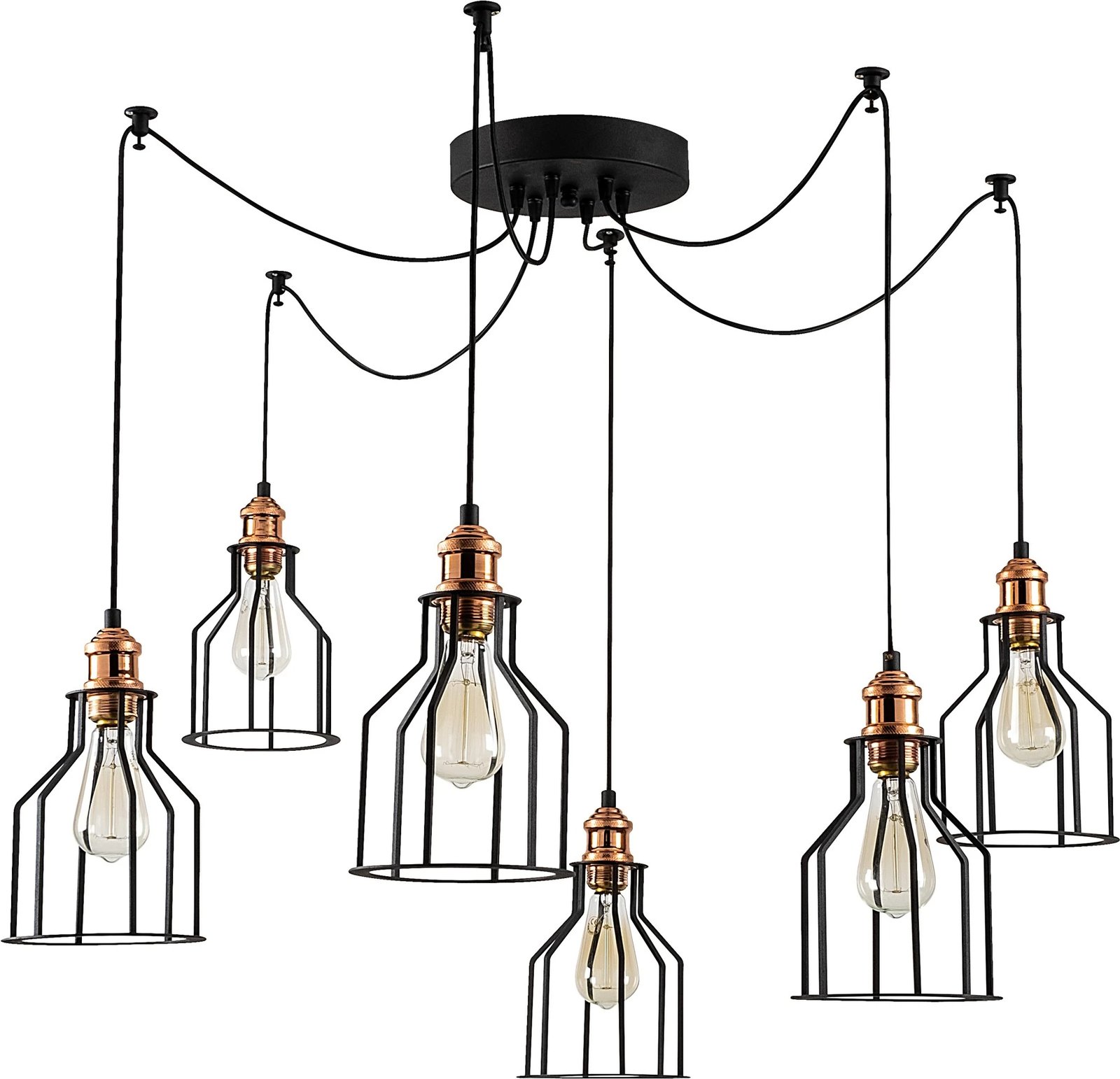 Llambë tavani industriale Opviq, Alacati - N-1091, e zezë, 137x111 cm