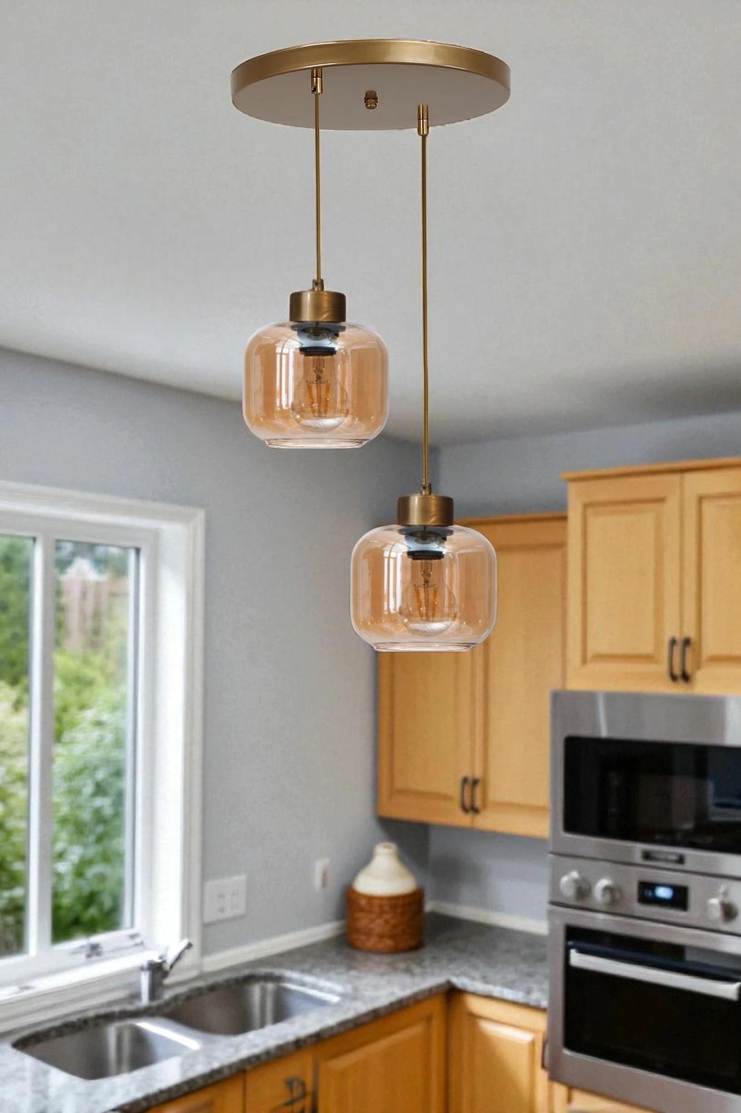 Llambë tavani Opviq, ngjyrë mjaltë dhe ari, 9060-2 Llambë tavani Opviq, ngjyrë mjaltë dhe ari, 9060-2