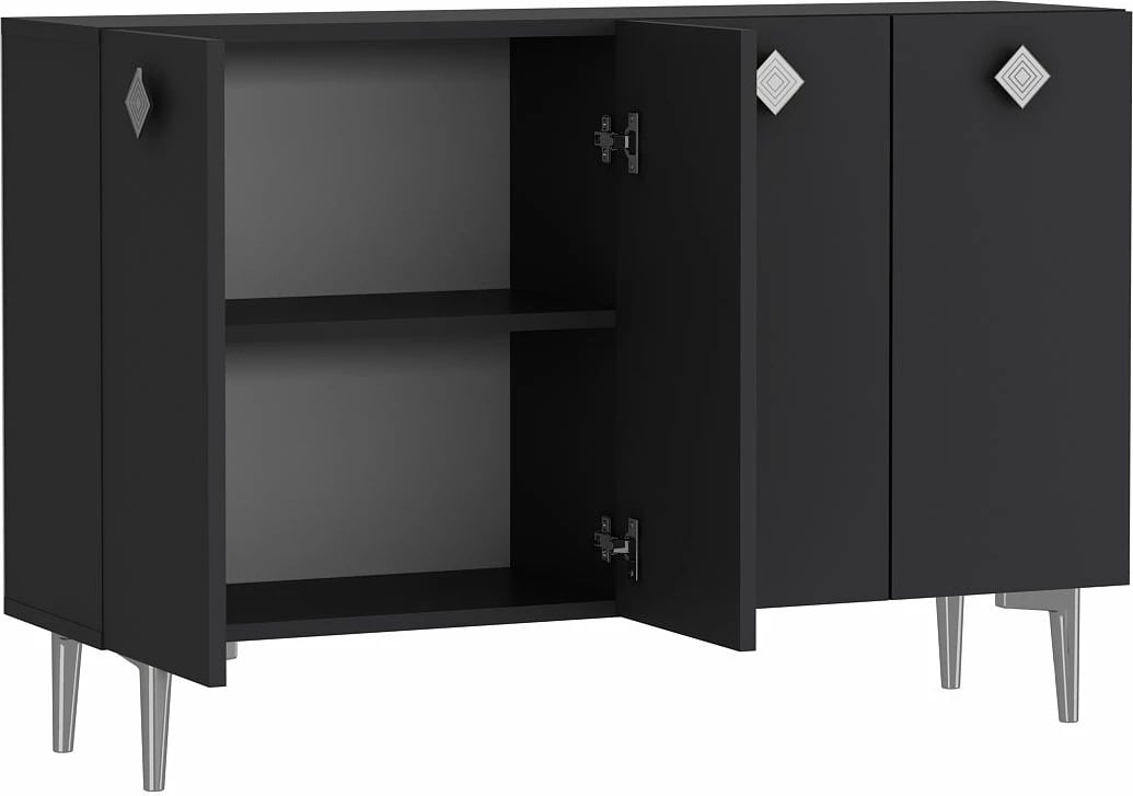 Konsol Skye Decor, anthracite, argjend